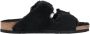 Birkenstock Zwarte Lamb Fur Sleepers met Logoed Gespen Black Dames - Thumbnail 3