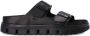 Birkenstock Zwarte Leren Verstelbare Strap Sandalen Black Dames - Thumbnail 1