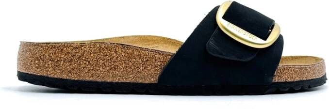BIRKENSTOCK Slippers Dames Madrid Big Buckle Maat: 39 Materiaal: Nubuck Kleur: Zwart - Foto 8