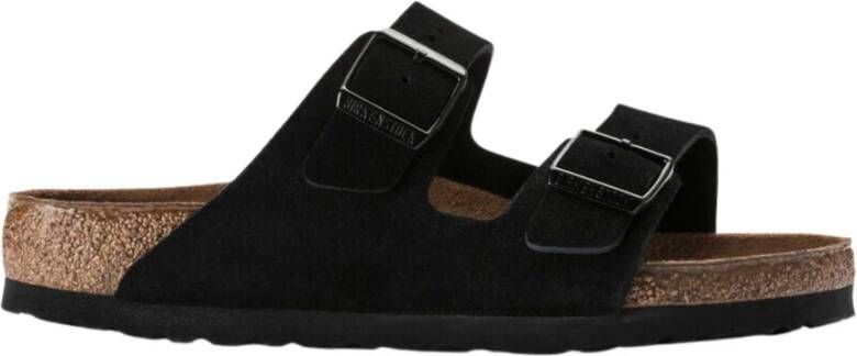 Birkenstock Zwarte Suède Arizona Sandaal Black Dames