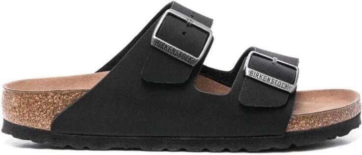 Birkenstock Zwarte veganistische gespsandalen Zwart Dames