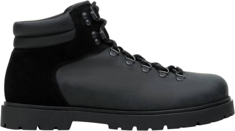Birkenstock Zwarte Veterschoen van Nubuck Leer