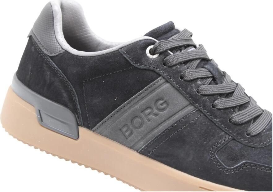 Björn Borg Spin Suede Sneaker Heren Lage Schoen Mannen Zwart Suede - Foto 9