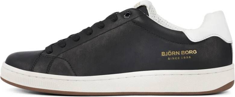 Björn Borg Klassieke Twist Sneaker met Metallic Logo Details Zwart Heren