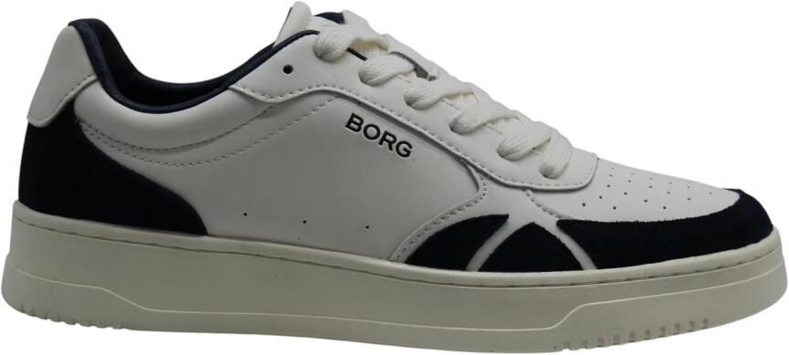 Björn Borg Victory Leren Sneaker Heren Lage Schoen Mannen Wit Donkerblauw - Foto 6