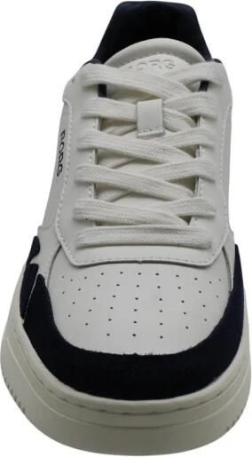 Björn Borg Victory Leren Sneaker Heren Lage Schoen Mannen Wit Donkerblauw - Foto 3