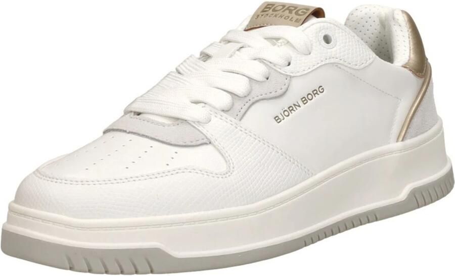 Björn Borg T2700 Dames Sneakers Laag Witte Sneaker Vrouwen Schoen Wit Goud - Foto 5