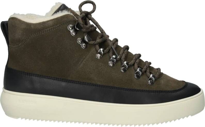 Blackstone Berggeïnspireerde Krokodil Sneaker Green Heren