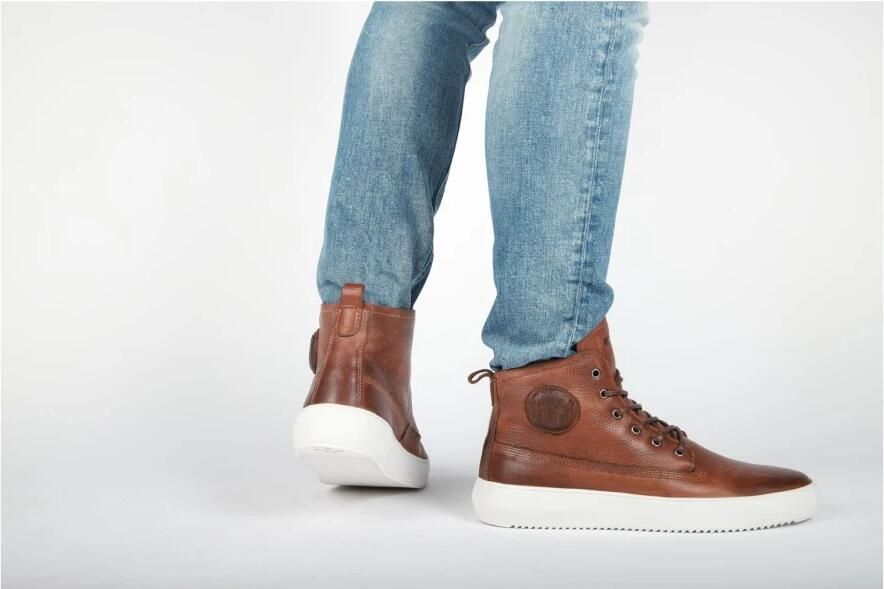 BLACKSTONE Hoge Sneakers Heren Aspen Maat: 44 Materiaal: Leer Kleur: Bruin - Foto 5