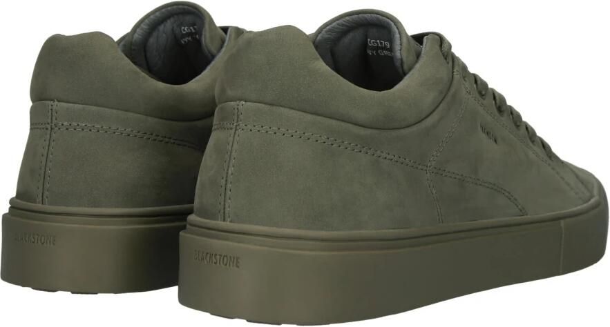 BLACKSTONE Lage Sneakers Heren Crag Colton Maat: 41 Materiaal: Nubuck Kleur: Groen