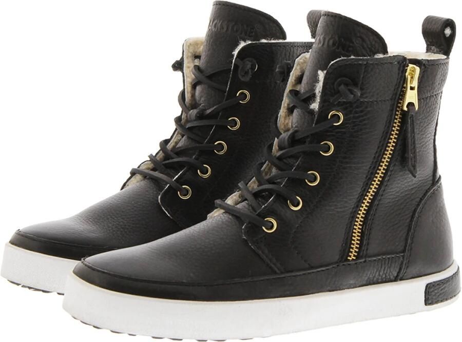 Blackstone Vrouwen Nubuck Veterboots Laarzen Damesschoenen CW96 Zwart - Foto 3