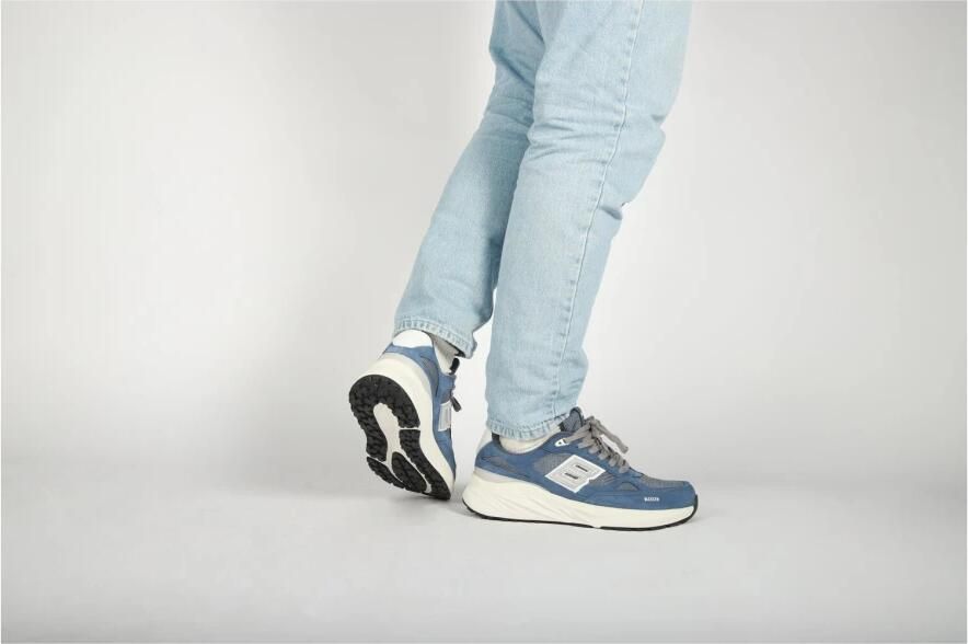 BLACKSTONE Lage Sneakers Heren Flint Moss Maat: 45 Materiaal: Suède Kleur: Blauw - Foto 2