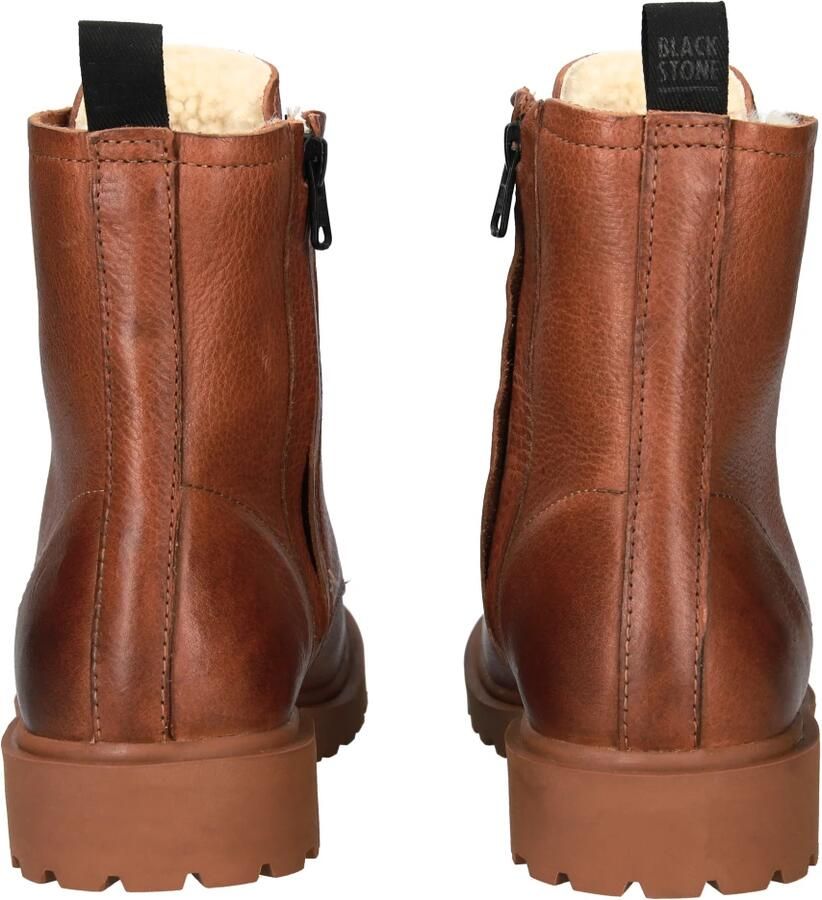 Blackstone WL02 CUOIO LACE UP BOOT SHEEPSKIN Vrouw Cognac
