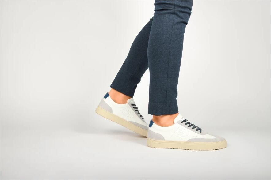 Blackstone SLATE HARPER PERF DG518 White Blue Sneaker (low) Heren White - Foto 2