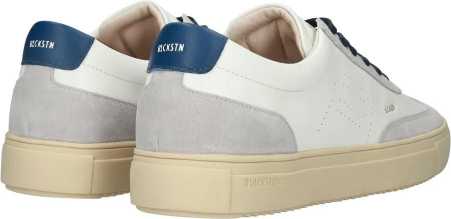 Blackstone SLATE HARPER PERF DG518 White Blue Sneaker (low) Heren White