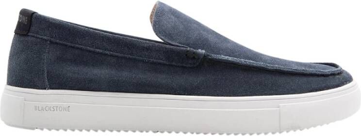 Blackstone Blauwe Suède Loafer Eclipse Stijl Blue Heren