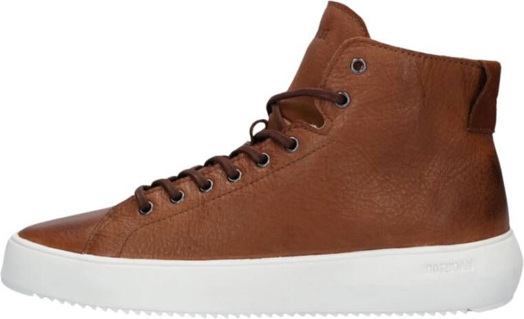 BLACKSTONE Hoge Sneakers Heren Yg09 Maat: 41 Materiaal: Leer Kleur: Bruin - Foto 2