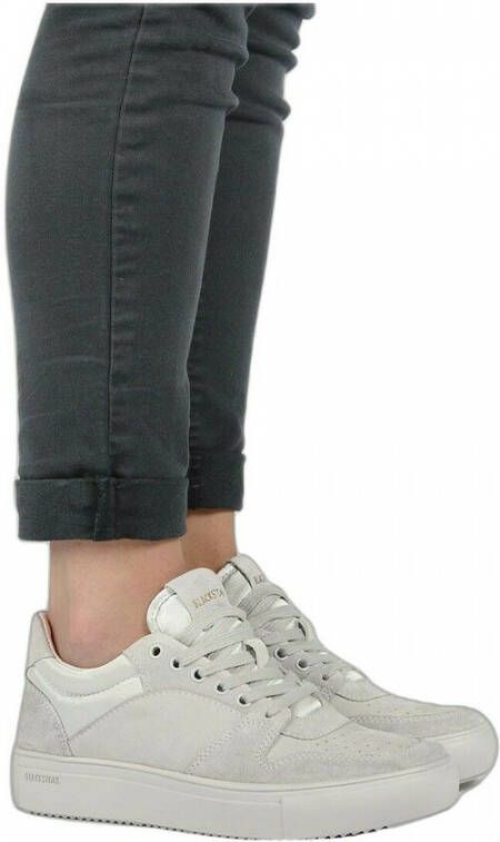 Blackstone Minimalistische Sneaker met Speciale Details Gray Dames