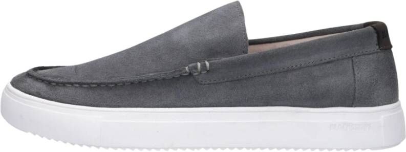 Blackstone Grijze Suède Loafer Giulio Gray Heren