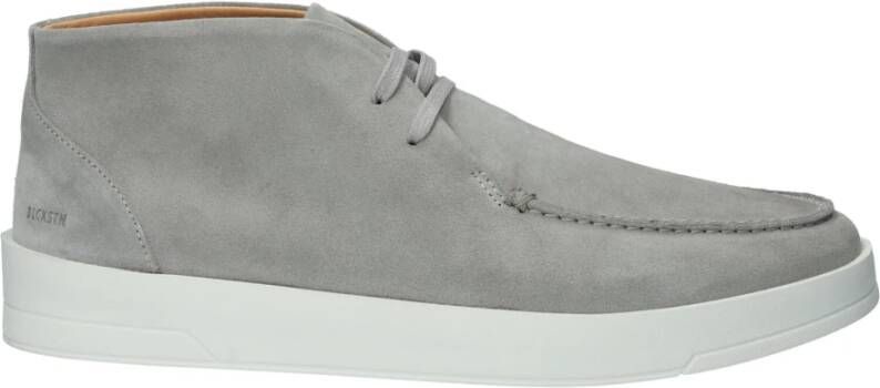 Blackstone Luxe Suède Enkellaarzen voor Mannen Gray Heren