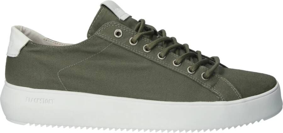 Blackstone Morgan Zg30 Green Canvas LOW Sneaker Groen Heren