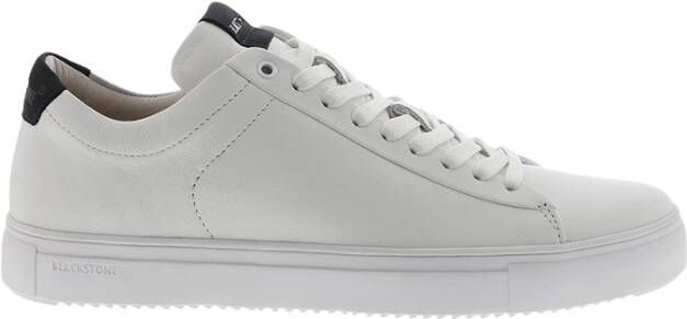 Blackstone Rm50 Wit Dark Denim Lage Sneaker Wit Heren