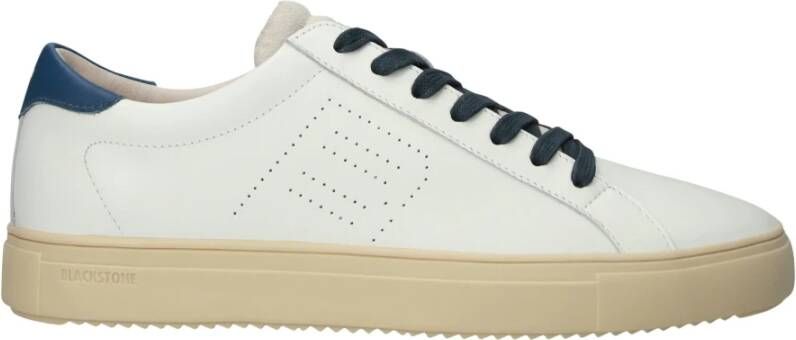 Blackstone Slate Roscoe Perf White Blue Sneaker (low) White Heren