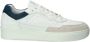 Blackstone Patchwork Lage Sneaker in Wit Marineblauw White Heren - Thumbnail 2
