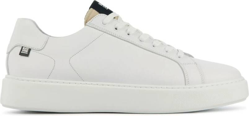 BLACKSTONE Lage Sneakers Heren Xg10 Leer Blauw wit gestreept - Foto 4