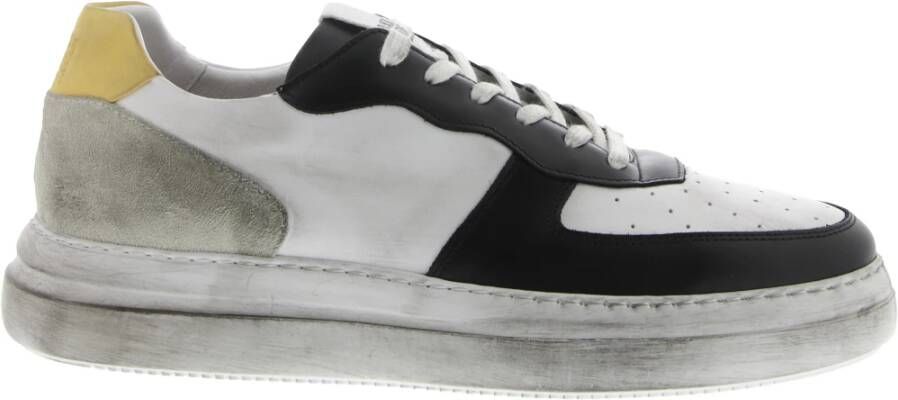 Blackstone WG85 WHITE BLACK VINTAGE LOW SNEAKER Man White