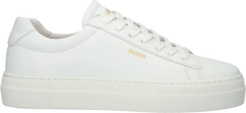 Blackstone Witte Leren Sneaker White Dames