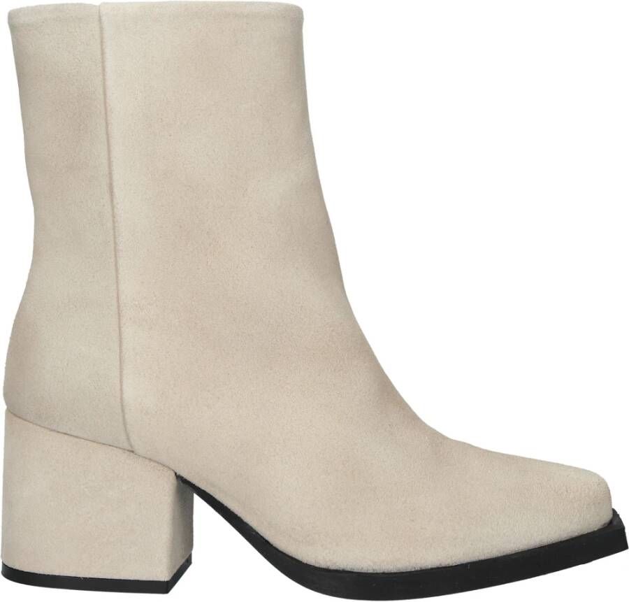 Blackstone XL35 OFF WHITE ZIPPER BOOT Vrouw Beige