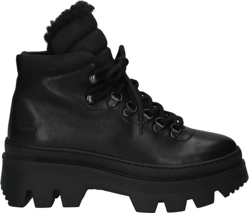 Blackstone Zwarte Veterschoenen Saga Black Dames