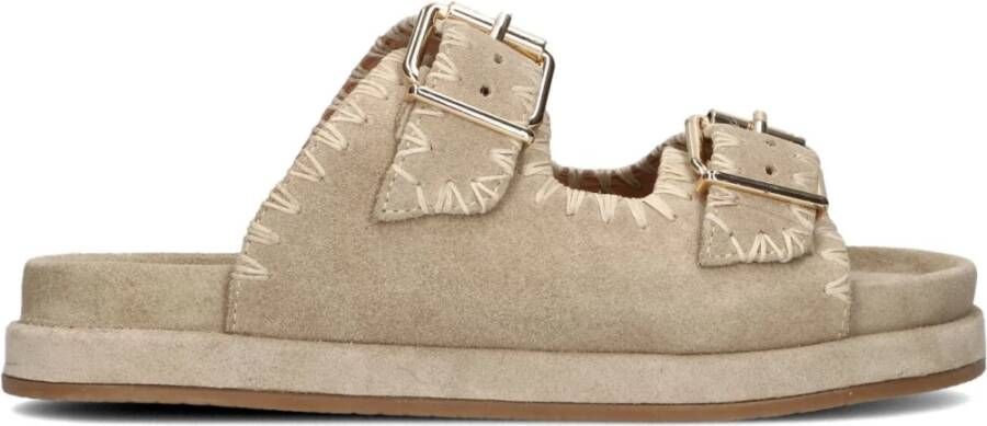 Blasz Beige Zomerslippers met Gesp