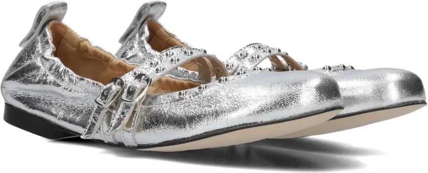Blasz Zilver Metallic Ballerina's met Smokkant - Foto 5