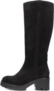 Blasz Elegante Zwarte Suède Hoge Laarzen Evs-5014