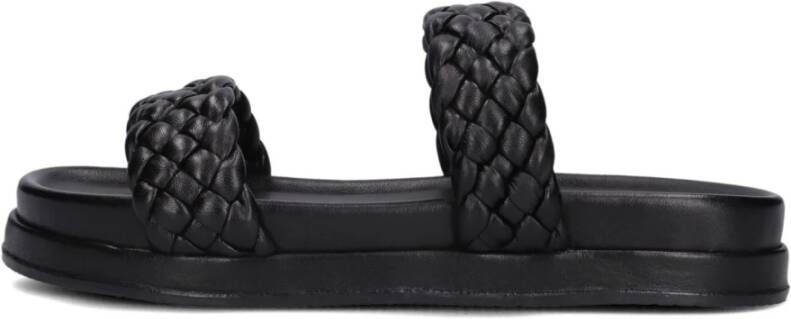 Blasz Zwarte leren slippers Lpmag-04