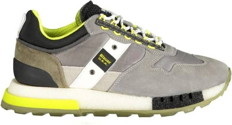 Blauer Ademend Mesh Bovenwerk Sneaker in Grijs Multicolor Heren