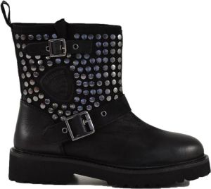 Blauer Ankle Boots Zwart Dames