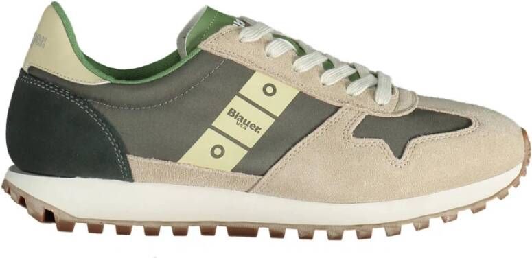 Blauer Beige Polyester Sneaker Beige Heren