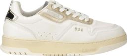 Blauer Witte Platinum Leren Sneakers voor Vrouwen White Dames