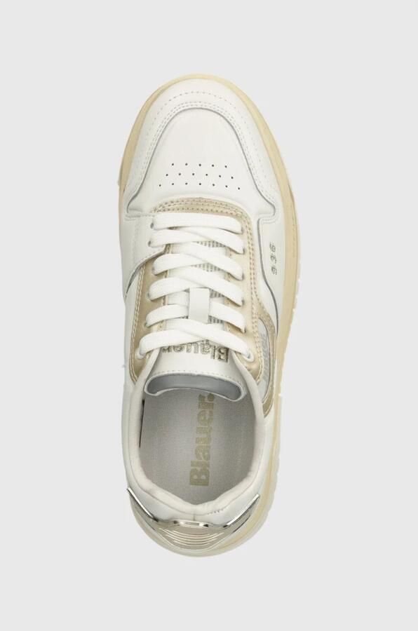 Blauer Witte Platinum Leren Sneakers voor Vrouwen White Dames - Foto 2