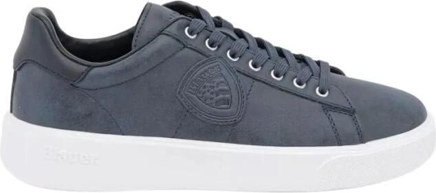 Blauer Sportieve Polyester Sneaker met Contrastdetails Blue Dames