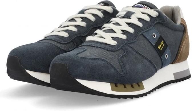 Blauer Stijlvolle Navy-Taupe Sneakers Blue Heren
