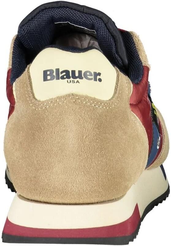 Blauer Sportieve Beige Veterschoenen met Contrastdetails Multicolor Heren - Foto 2