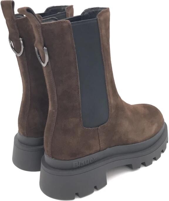 Blauer Donkerbruine Chelsea Boots Kimmel 08