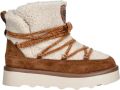 Blauer USA Boots van leer-textielmix met teddyvoering - Beige