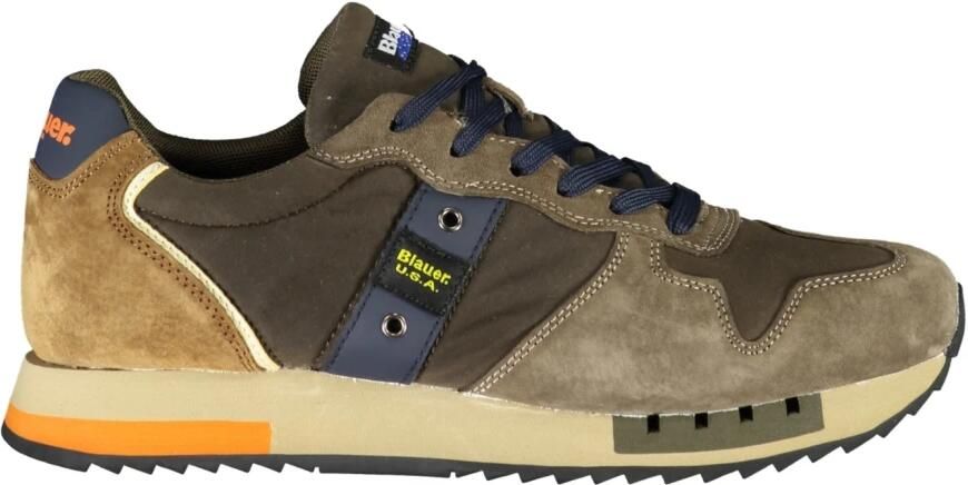 Blauer Heren Sneaker in Suède Tessuto Militairbruin Brown Heren