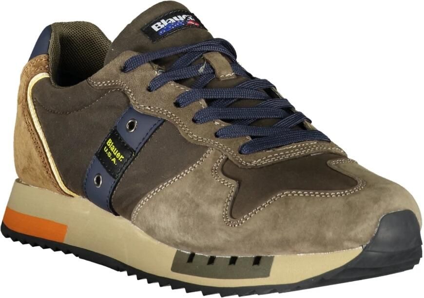 Blauer Heren Sneaker in Suède Tessuto Militairbruin Brown Heren