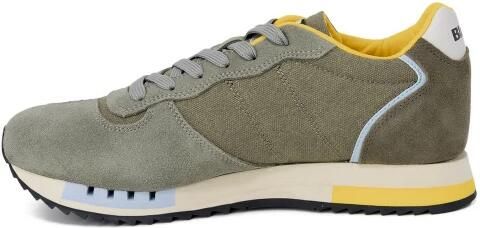Blauer Heren Sneakers van Leer en Stof met Vetersluiting Grijs Heren - Foto 2